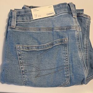 American Eagle Outfitters Light Blue Straight Leg Jeans